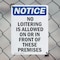 Signmission No Loitering Is Allowed On Or OSHA Notice Sign, Plastic, 10in W x 14in L, 2PK OS-2PACK-NS-P-1014-V-14691 - alternate 2